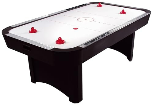 Airhockey Toronto 7 ft. inkl. Pucks und Pusher, leistungsstarkes Gebläse, manuelle Torzähler, 213 x 122 x 80 cm
