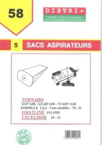 Sac aspirateur Tornado SUPAIR/LEAD AIR/START AIR / T030 / TX/TZ/TY / FORMULE1,2,3X10,