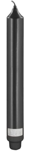 Fink [DL] Candle, metallic Stabkerze, Paraffin, schwarz, L. 8 cm, B. 8 cm, H. 25 cm, D. 3 cm