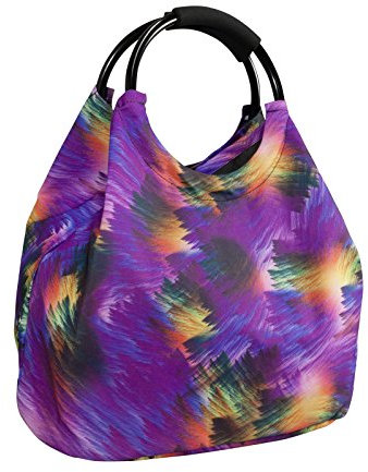 Trendyshop365 XL Strandtasche 40x42x26cm Breite veränderbar Shoppingtasche (lila-bunt)