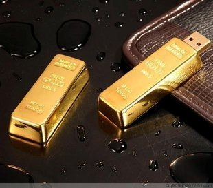 Chiavetta USB 2.0 da 4 GB, design a barre dorate