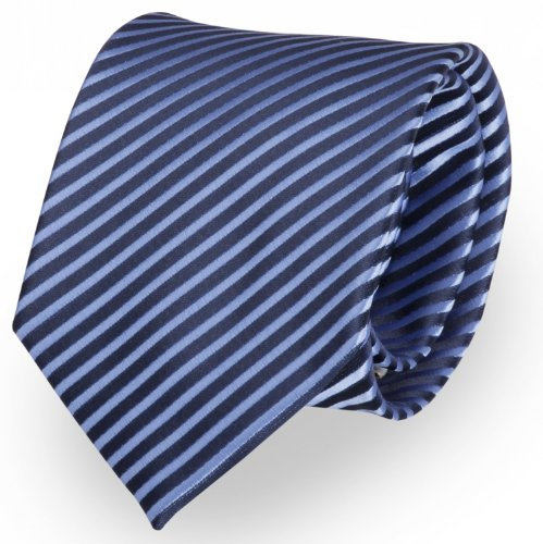 Fabio Farini - Gestreifte Herren Krawatten in 6cm/8cm Breite - Schmale und Klassische Schlipse dunkelblau blau marine 6cm