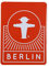 AMPELMANN Anhalter Magnet rot mit Steher Berlin 77 x 55 x 3 mm, Kühlschrankmagnet, Türmagnet