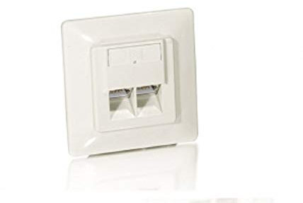 Equip RAL1013 Universal C5e Dose 8/8 perlweiss mit UP-Rahmen