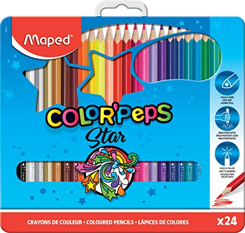 Maped Colour Peps Buntstifte in Metallbox 24 Stück