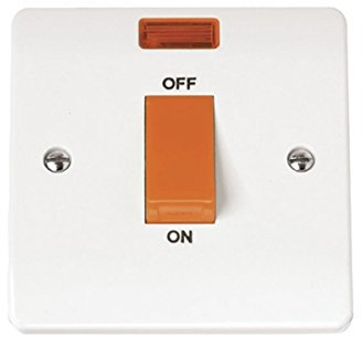 Click Mode 45A 1 Gang Single Cooker Switch With Neon CMA201