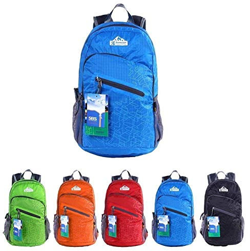 EGOGO multifunktionale haltbar stopfbare handlich leichte Reise Rucksack Daypack Schultasche Wandern Rucksack S2212 (Blau)