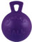 Jolly Pets Tug-n-Toss Heavy Duty Dog Toy Ball with Handle, 4.5 Inches/Small, Purple