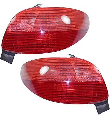 BESTPRICE 2x Heckleuchte links ohne Lampenträger Kompatibel mit PEUGEOT 206 Schrägheck (2A/C)