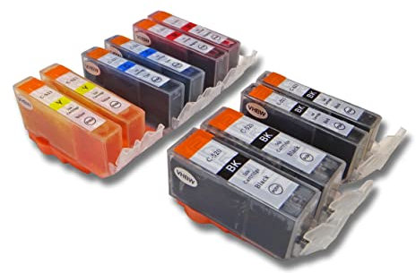 vhbw 10x Tintenpatronen kompatibel mit Canon Pixma IP4600, IP3600, MP620, MP550, MP540, IP4700, MP640, MP630 Drucker + Chip (Kompatibel)