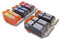 vhbw 10x Druckerpatronen Tintenpatronen Set mit Chip kompatibel mit Canon Pixma IP3600, IP4600, IP4700, MP540, MP550, MP620 Ersatz für CLI-521BK/C/M/Y, PGI-520BK.