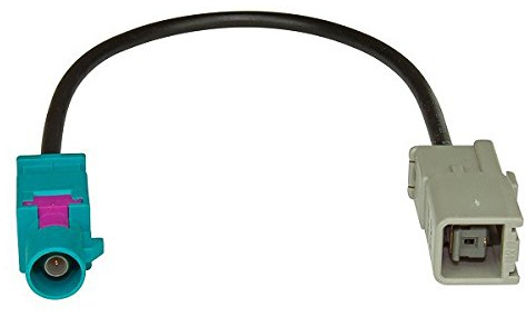 Unbekannt XFAK-MGT5 Antennenadapter Fakra (M) > GT5 (F) - Passend für VW GPS Antenne mit blauem Fakra Stecker auf Alpine, Kenwood, Pioneer