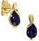 Miore Ohrringe Damen tropfen Ohrhänger mit Edelstein/Geburtsstein Saphir in Blau aus Gelbgold 9 Karat / 375 Gold, Ohrschmuck