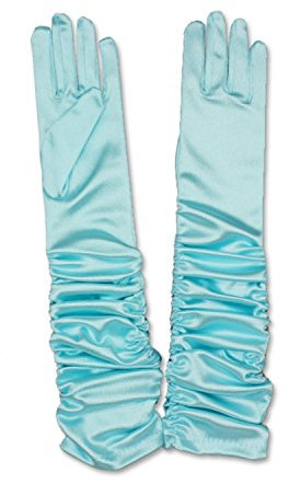 ELSA & ANNA® Mädchen Partei Handschuhe Snow Queen Prinzessin Kostüm Handschuhe Halloween Kostüm Handschuhe DE-FR*GLO-B (FR-GLO-B)