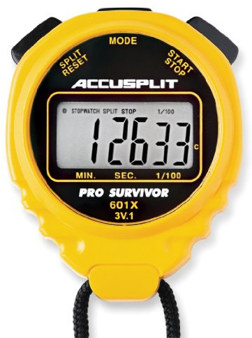 ACCUSPLIT Pro Survivor A601X Stoppuhr, Uhr, extra großes Display (Gelb)