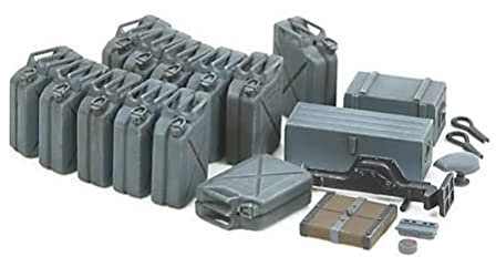 TAMIYA 300035315-1:35 WWII Deutsche Kanister Set (12) Früh., Grau, Mittel
