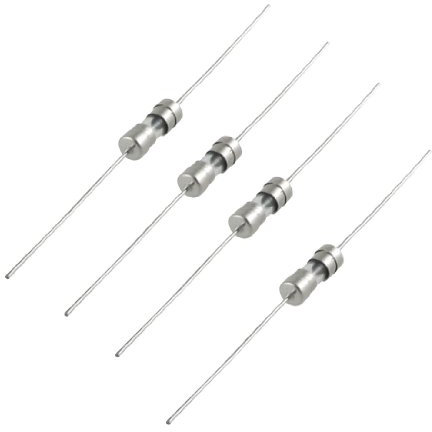 sourcing map 10STK 250V 5A Durchgangsloch 3,6 x 10mm Schnell Wirkende Axiale Glas Sicherung
