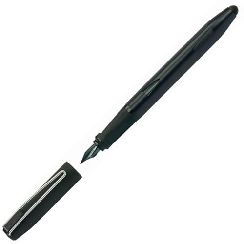 Online Füller Switch Plus, Patronen-Füller & Touchpen in einem, für Tablets & Smartphones, Multifunktions-Stift inkl. Kombi Tintenpatrone, Schwarz, Iridiumfeder, Federstärke F 9er-Set