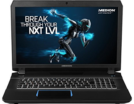 Medion Erazer X7843 (MD 99884) 43,9 cm 17,3 Ordinateur portable gaming Intel Core i7–6700HQ, 2,6 GHz, 16 Go DDR4, disque dur 1 To, SSD 256 Go, NVIVIDA GeForce GTX 980M, Windows 10, noir