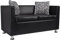 vidaXL 2-Sitzer Sofa Couch Loungesofa Relaxsofa Relaxcouch Kunstleder Schwarz