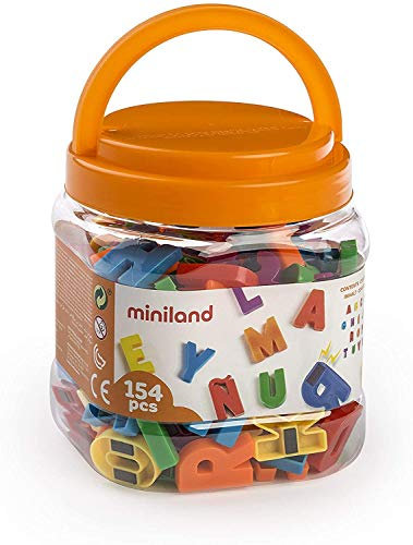 Miniland Letras magnéticas mayúsculas. 154 Piezas.