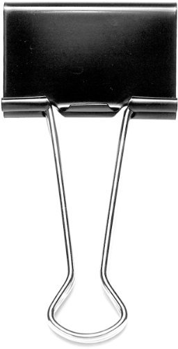 Rapesco FBC320B1 Pinzas/Clips de 32 mm con Brazos Plegables, Capacidad hasta 130 Hojas, Negro, Paquete de 10