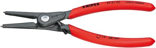 KNIPEX Präzisions-Sicherungsringzange für Außenringe, 49 31 A2 | Ring-Ø 19-60 mm, Spitzen-Ø 1,8 mm, Seegeringzange