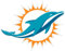NFL Siskiyou Sports Fan Shop Miami Delphins Logo Magnete 20,3 cm Blatt Teamfarbe