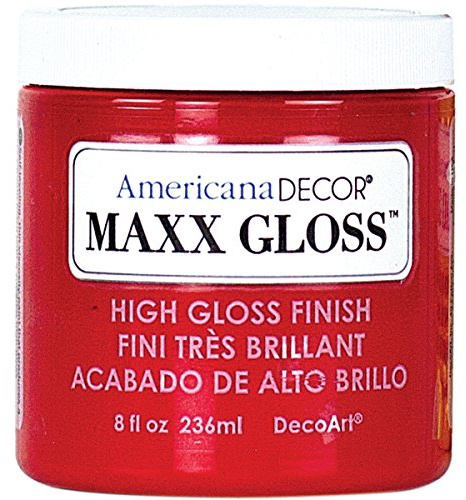 DecoArt Americana Décor Maxx Gloss Bottle Paint, Acrylic, Candy Apple, 7 x 7 x 8 cm