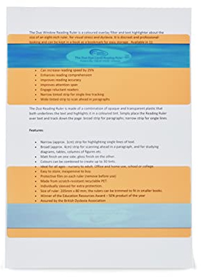 The Original Duo Reading Ruler Overlays - Orange (Pack of 10) by Crossbow Education UK - Dyslexia Aids and Visual Stress Specialists