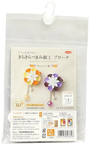Panami Handwerk Kit Glitzer That gestaltete Brosche orange, lila, LH-402