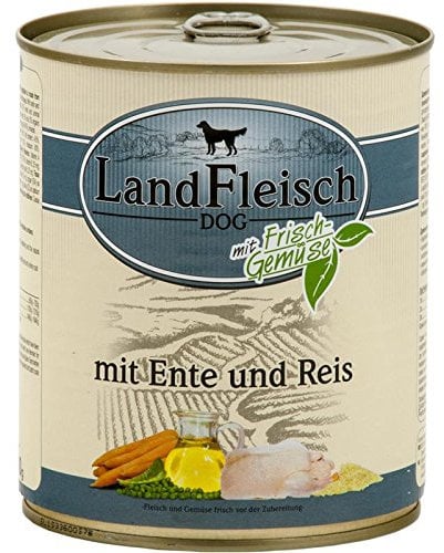 Landfleisch Pur Ente & Reis mit Frischgemüse 800 g - Sie erhalten 6 Packung/en; Packungsinhalt 0,8 Kg
