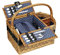 Cilio 156621 Picknick-Korb Cernobbio - Vollweide - Kunstleder - bestückt 44 x 30 x 22 cm Braun M