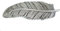 VaModa Gürtelschließe Wechselschließe Gürtelschnalle Buckle Modell Feder, Silber, 14x6cm