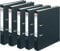 HERLITZ Ordner maX.file nature+ A4 5cm | Kraftpapierbezug selbstklebendes Rückenschild | 5er Sparpack in diversen Farben zur Auswahl (schmal 5cm | 5er Pack, Schwarz)