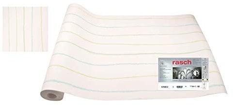 ✔✔ rasch Tapete your season 435603 Creme Gelb , Blau , Grün Streifen - ✔✔