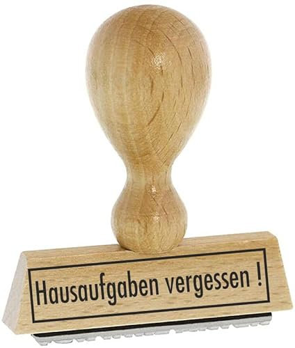 Sprüche-Stempel/Holzstempel Hausaufgaben vergessen vom Kaufhaus2010
