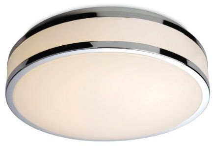 Firstlight 176 x White LED's/ 12 Watt 850 Lm IP44 Atlantis LED Flush Fitting Diffuser with Chrome Trim, White
