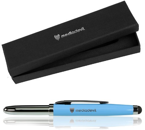 MediaDevil Touchscreen Stylus (Blue) for Tablets & Smartphones (e.g. Apple iPad, iPhone, Samsung Galaxy Tab) -