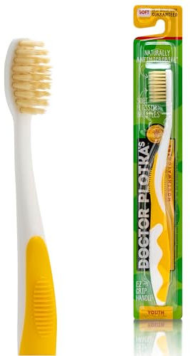 MOUTHWATCHERS Soft Flossing Manual Toothbrush, Kids, Ultra Clean, Yellow