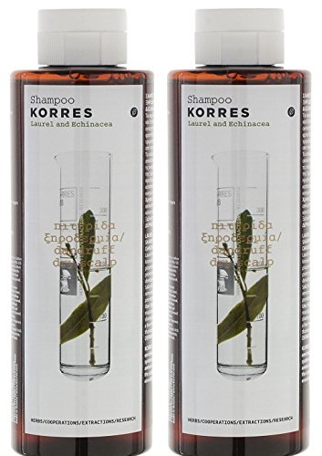 Korres Shampoo for Dandruff & Dry Scalp with Laurel & Echinacea 250ml & 1 FREE