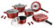 Royalty Line RL-ES1015M Profi-Töpfe aus Lavastein, 15-teiliges Set BORDO'