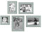 5er Set Bilderrahmen Skandinavischer Landhaus-Stil Petrol/Taubenblau 10x10, 10x15, 13x18 und 15x20 cm inkl. Zubehör/Fotorahmen/Wechselrahmen