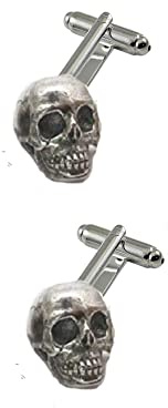 Manschettenknöpfe Menschlicher Schädel mit Schachtel, Geschenk