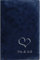 Stammbuch DU & ICH, blau, Velours, Herzprägung Silber, Stammbuchformat, Lebenspartnerschaftsbuch, (60001)