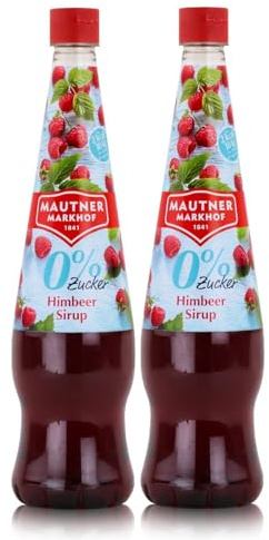 Mautner Markhof - Sirope de frambuesa, sin azúcar, 0,7 l, 2 unidades