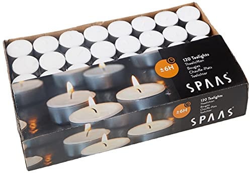 Spaas Teelichter 120er-Pack, ± 6 Stunden - weiß, 0351002.000, D 39 mm x H 16 mm