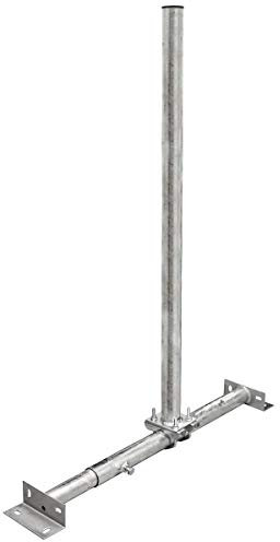 Premium X Basic X100-48F SAT TV Teleskop-Dachsparrenhalter 100cm Mast 48mm Stahl voll feuerverzinkt Dach-Sparren-Halterung für Satelliten-Antenne Satellitenschüssel
