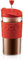 BODUM Travel French Press Coffee Maker Set with Extra Lid, Vacuum, 0.35 L/12 oz, Red
