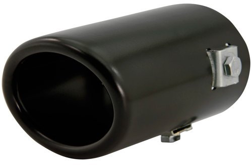 AUTO-STYLE Endrohr Stahl/Schwarz - oval 80x60mm - Länge 105mm - ->55mm Anschluß